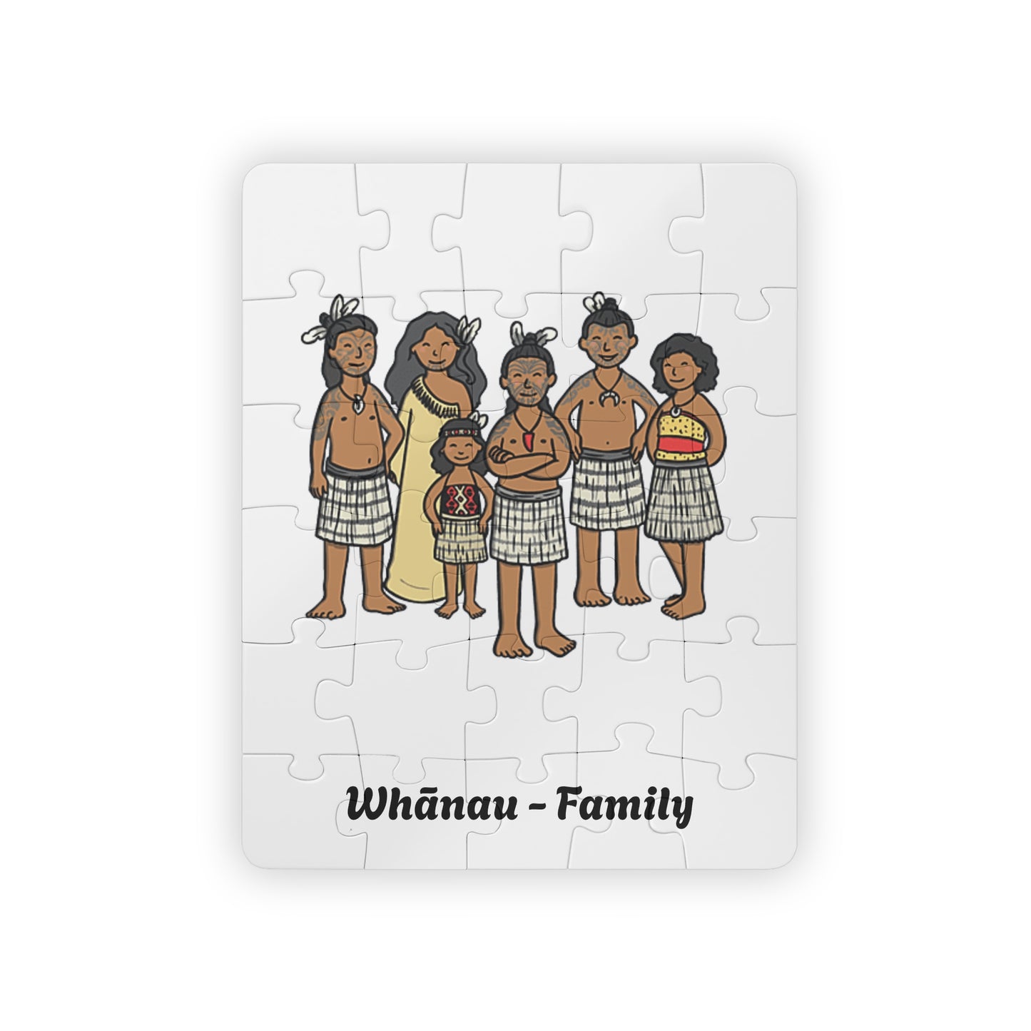 Kids' Puzzle, 30-Piece - Maori Culture Whanau Heart Jigsaw, Learning Game for Children, Educational Toy, Fun Family Activity, Cultural Gift