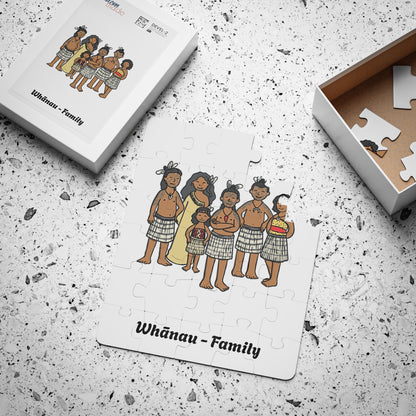 Kids' Puzzle, 30-Piece - Maori Culture Whanau Heart Jigsaw, Learning Game for Children, Educational Toy, Fun Family Activity, Cultural Gift
